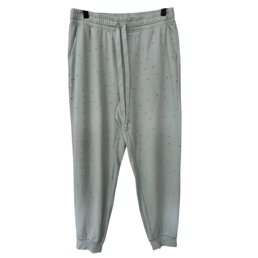LOFT Pale Blue Star-Print Women's Pajama Joggers - Size M